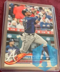 Ronald Acuna Jr 2018 Topps #698 RC Bat Up